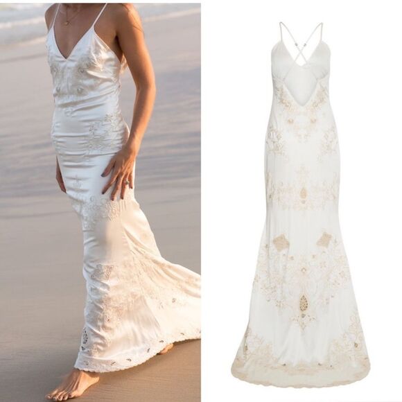 Spell & the Gypsy Odette Spell bride Silk Slip wedding dress - Picture 1 of 15